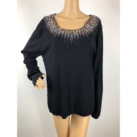 Beta’s Choice Tops - Beta’s Choice Beaded Top Blouse Size XL